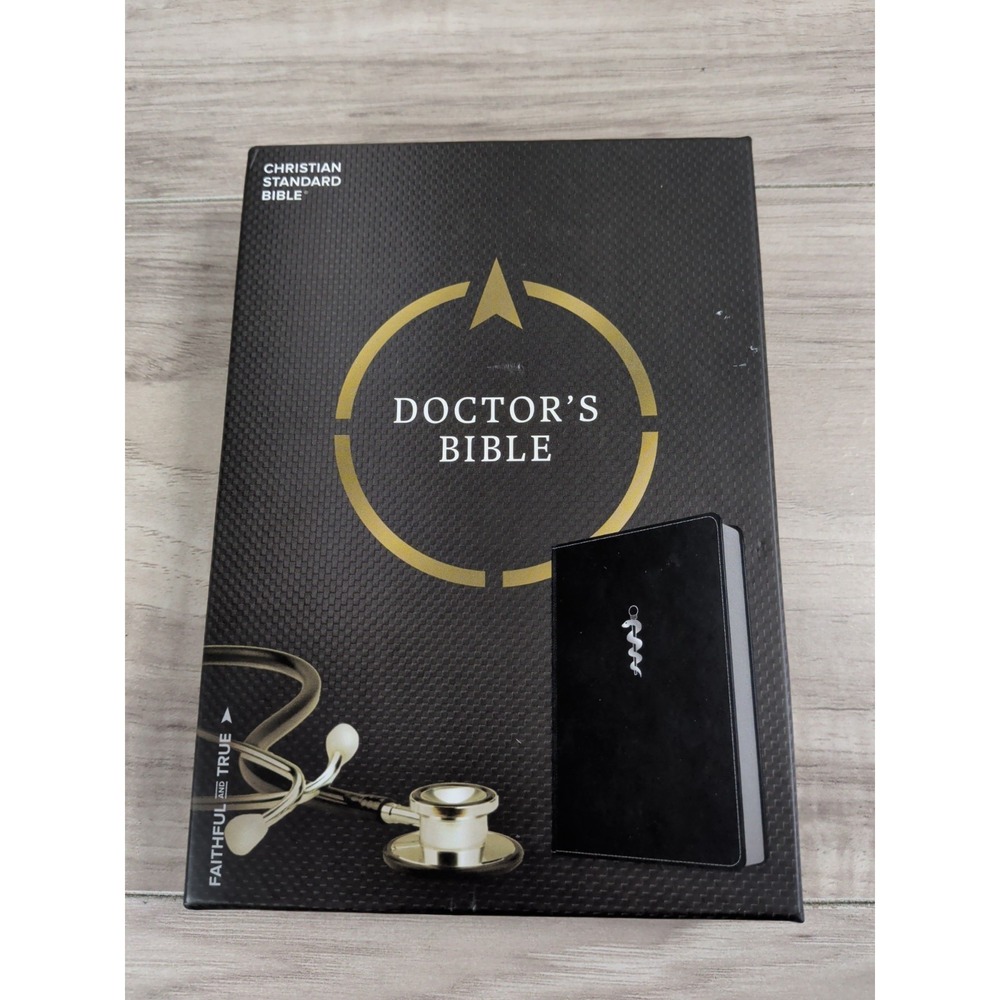 Doctor's Bible CSB Bibles by Holman Faithful & True Black LeatherTouch Devotions